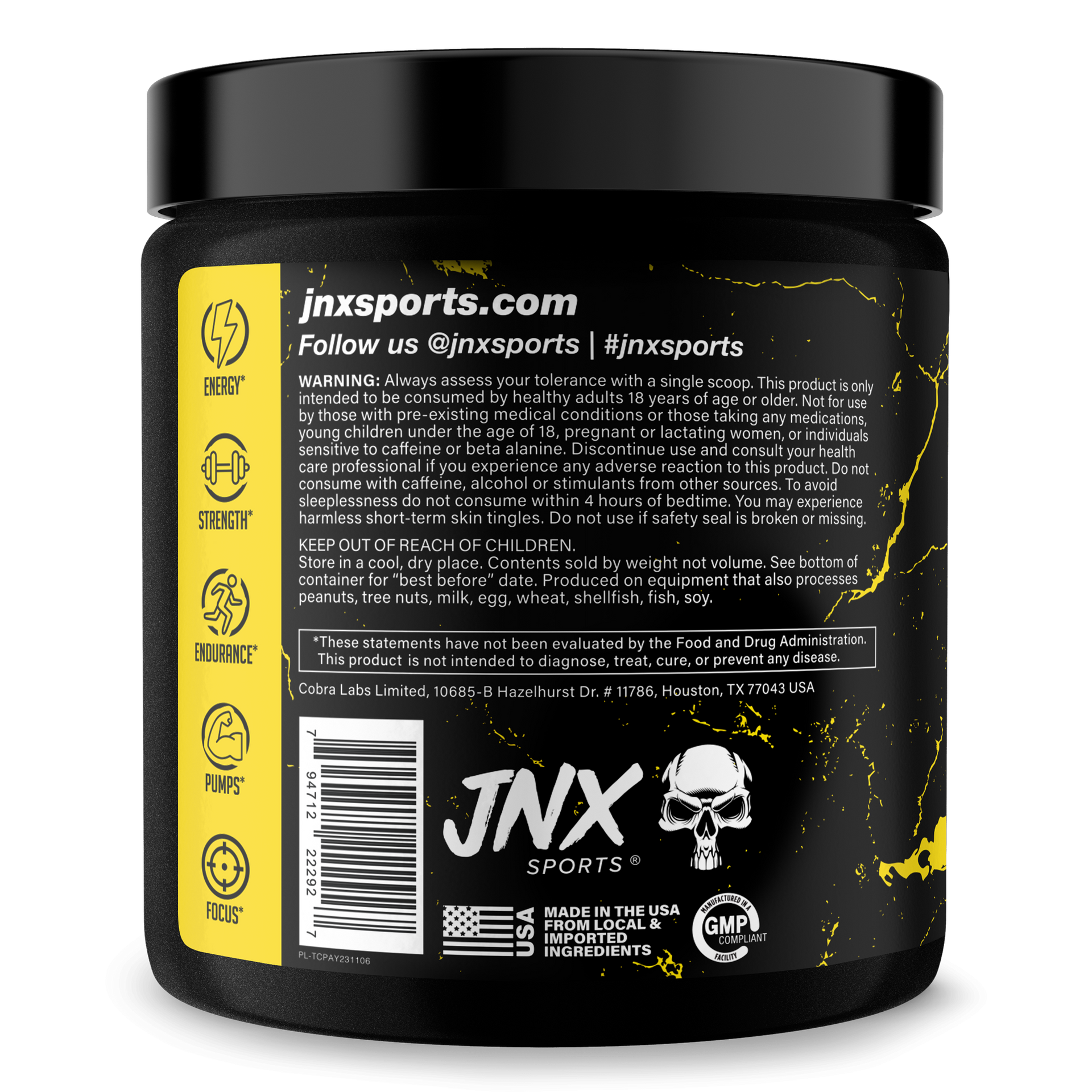 Pre Workout Energy Focus Performance Gym Supplement