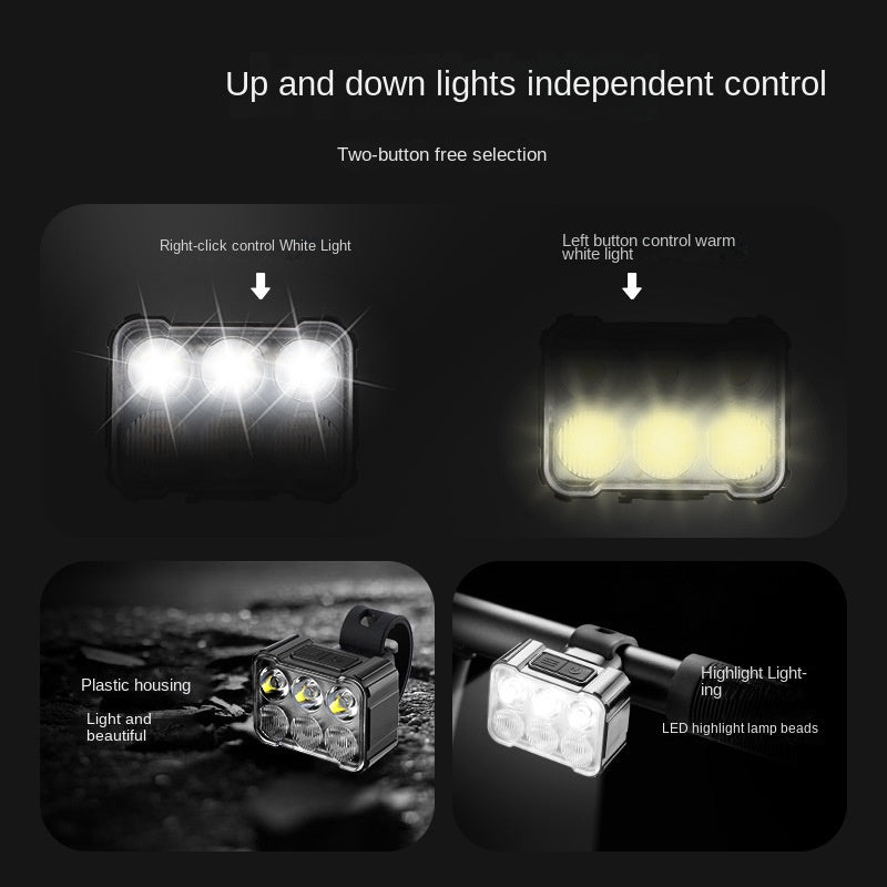 Bicycle Lights Set Headlight Taillight MTB Road Night Riding