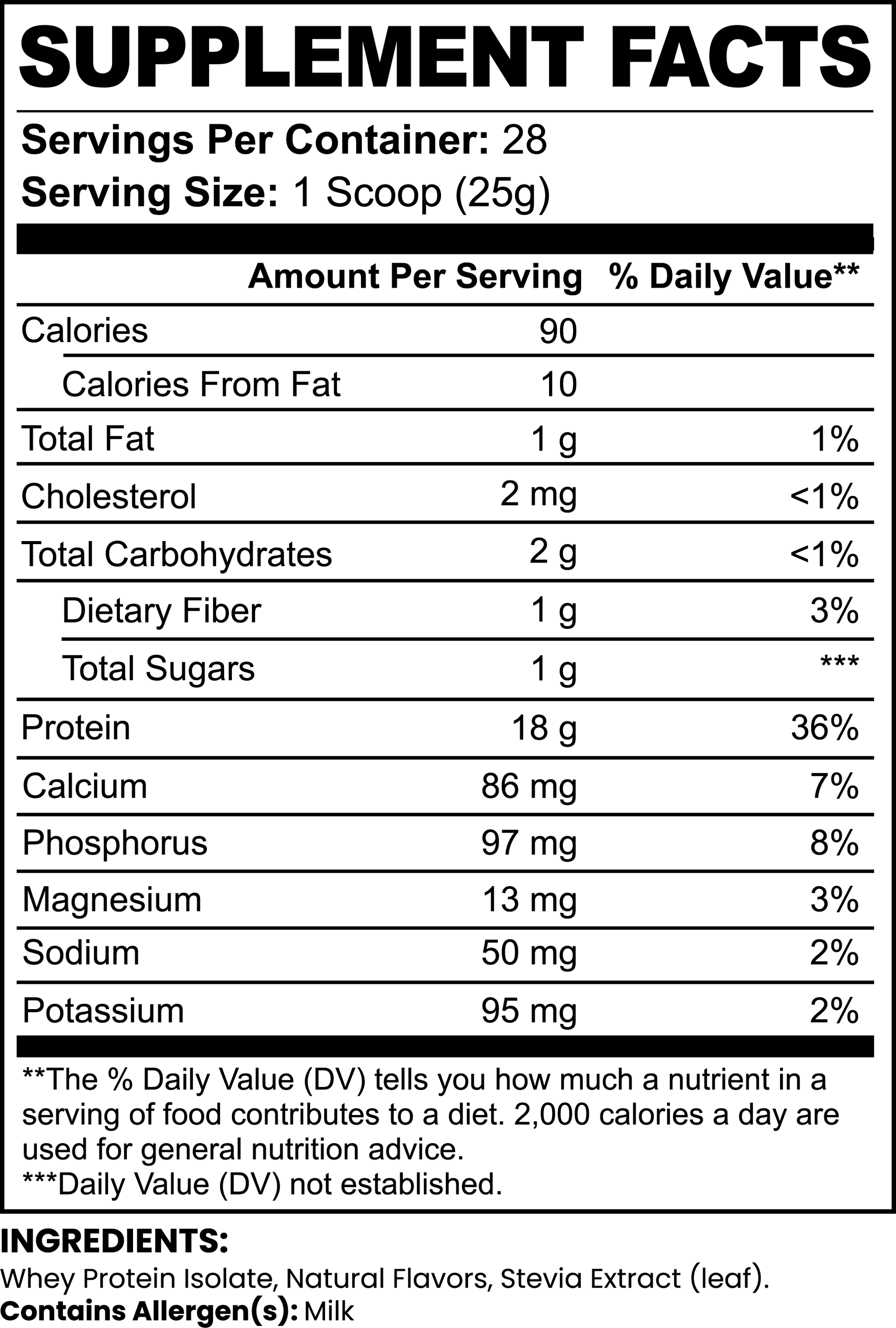 Chocolate Whey Isolate Protein Powder 1.54 lbs Muscle Recovery