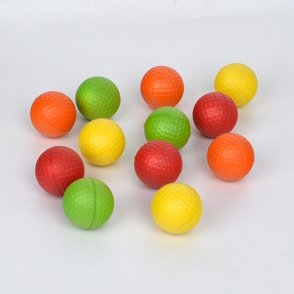 12Pcs Foam Golf Practice Balls Training Indoor Outdoor Swing Set