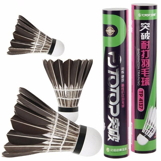 12Pcs Barrel Badminton Shuttlecock Set Durable Training Birdies Pack