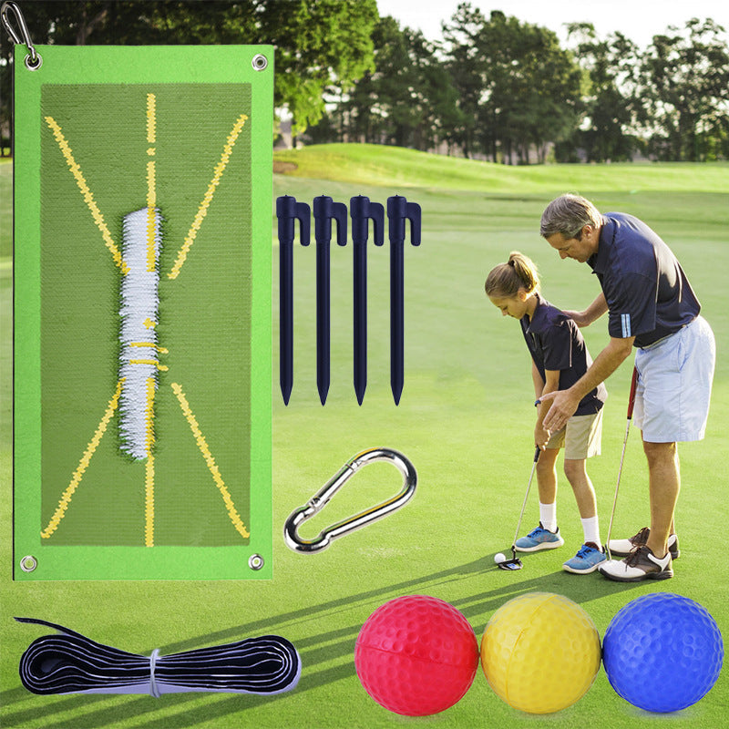 Golf Training Mat Swing Practice Batting Track Directional Trace Mat