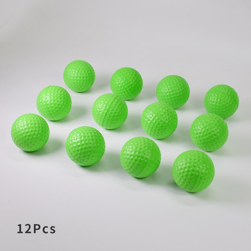 12Pcs Foam Golf Practice Balls Training Indoor Outdoor Swing Set