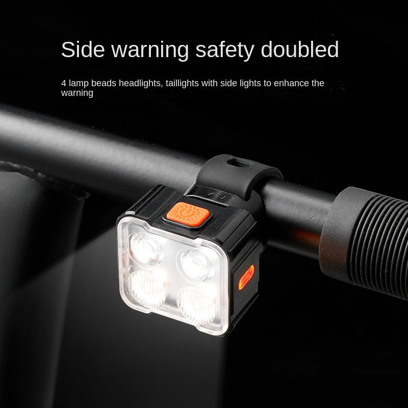 Bicycle Lights Set Headlight Taillight MTB Road Night Riding
