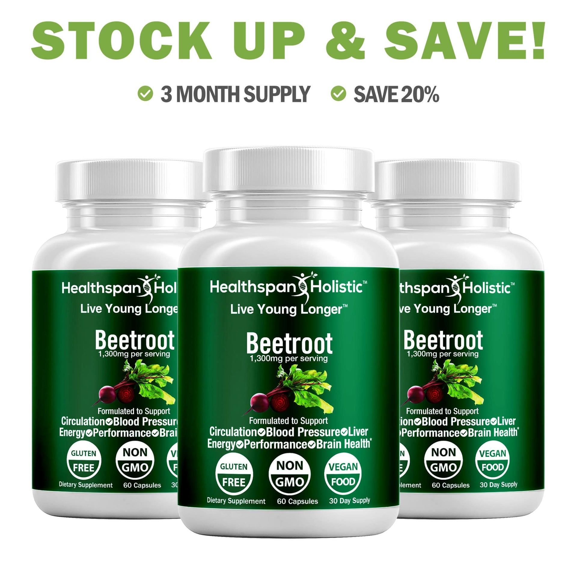 Organic Beetroot Supplement 60 Capsules