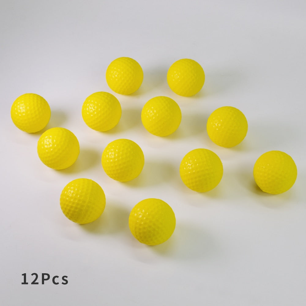12Pcs Foam Golf Practice Balls Training Indoor Outdoor Swing Set