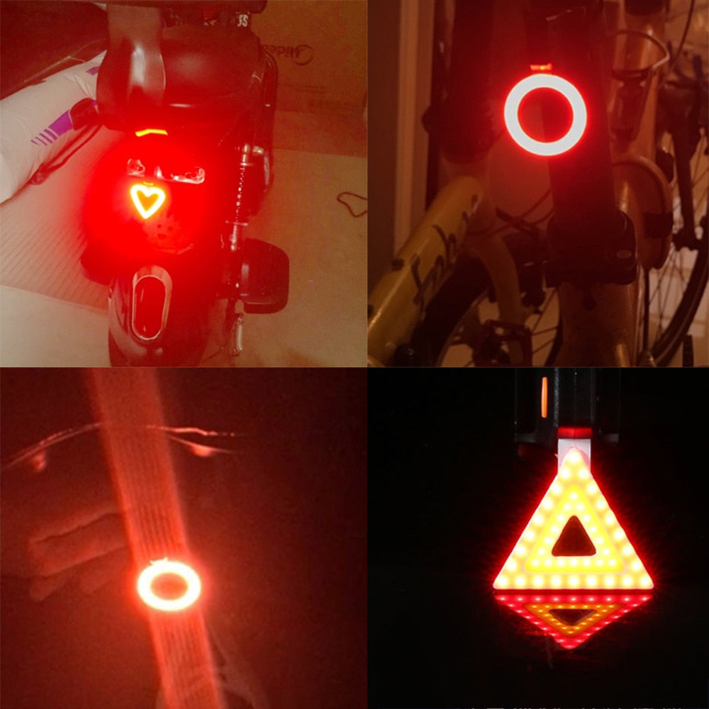 USB Rechargeable Bicycle Rear Light Multi Mode LED Bike Tail Light