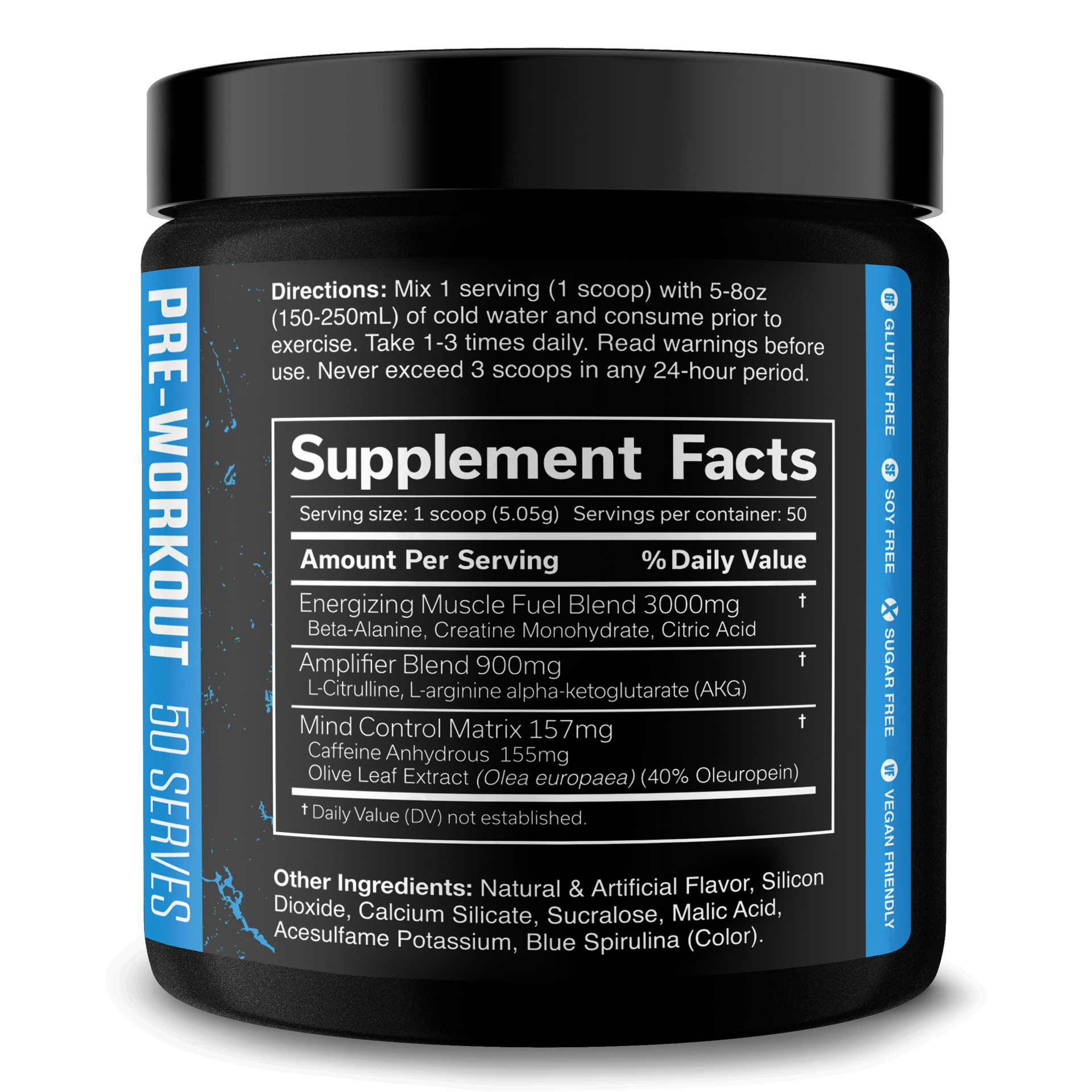 Pre Workout Energy Focus Performance Gym Supplement