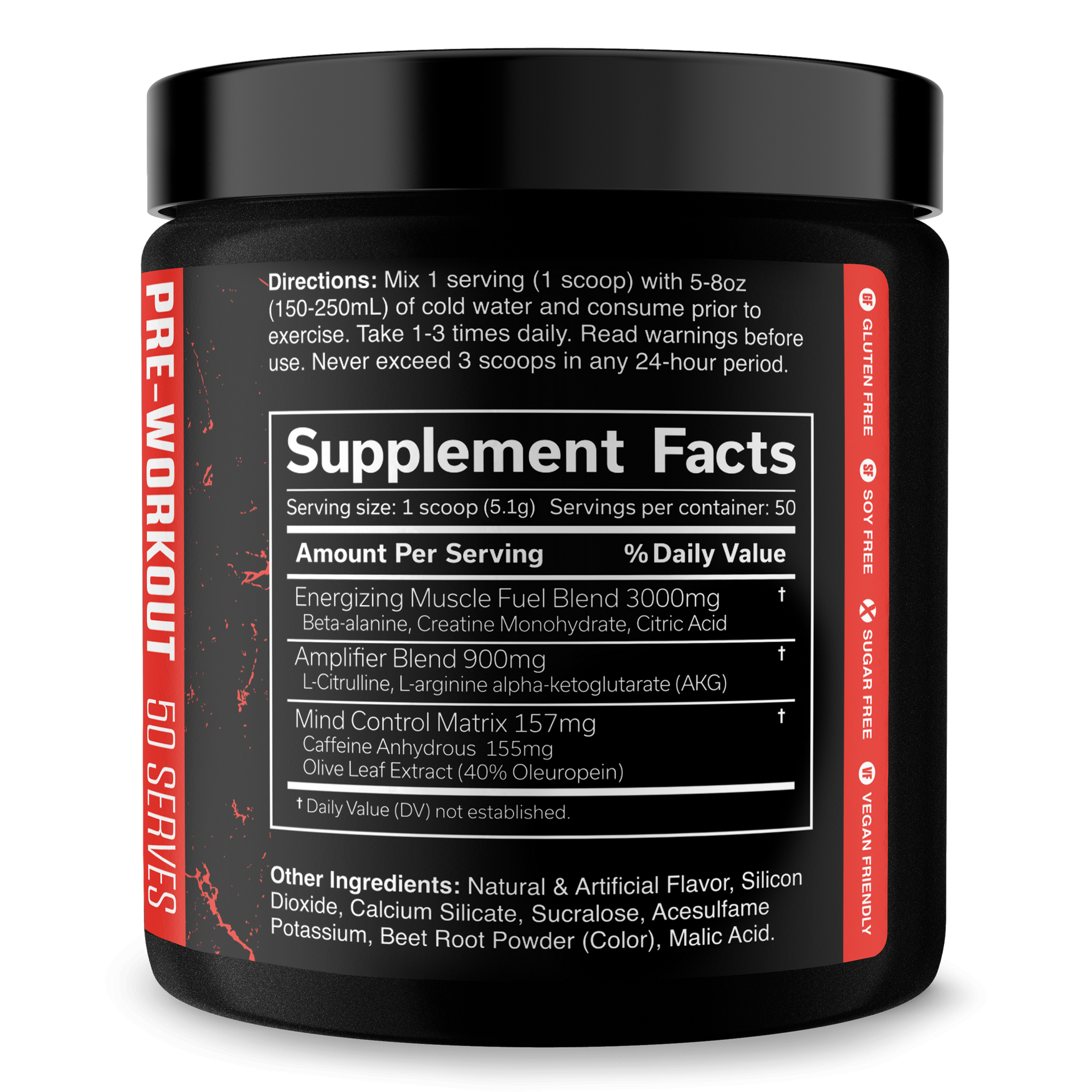 Pre Workout Energy Focus Performance Gym Supplement