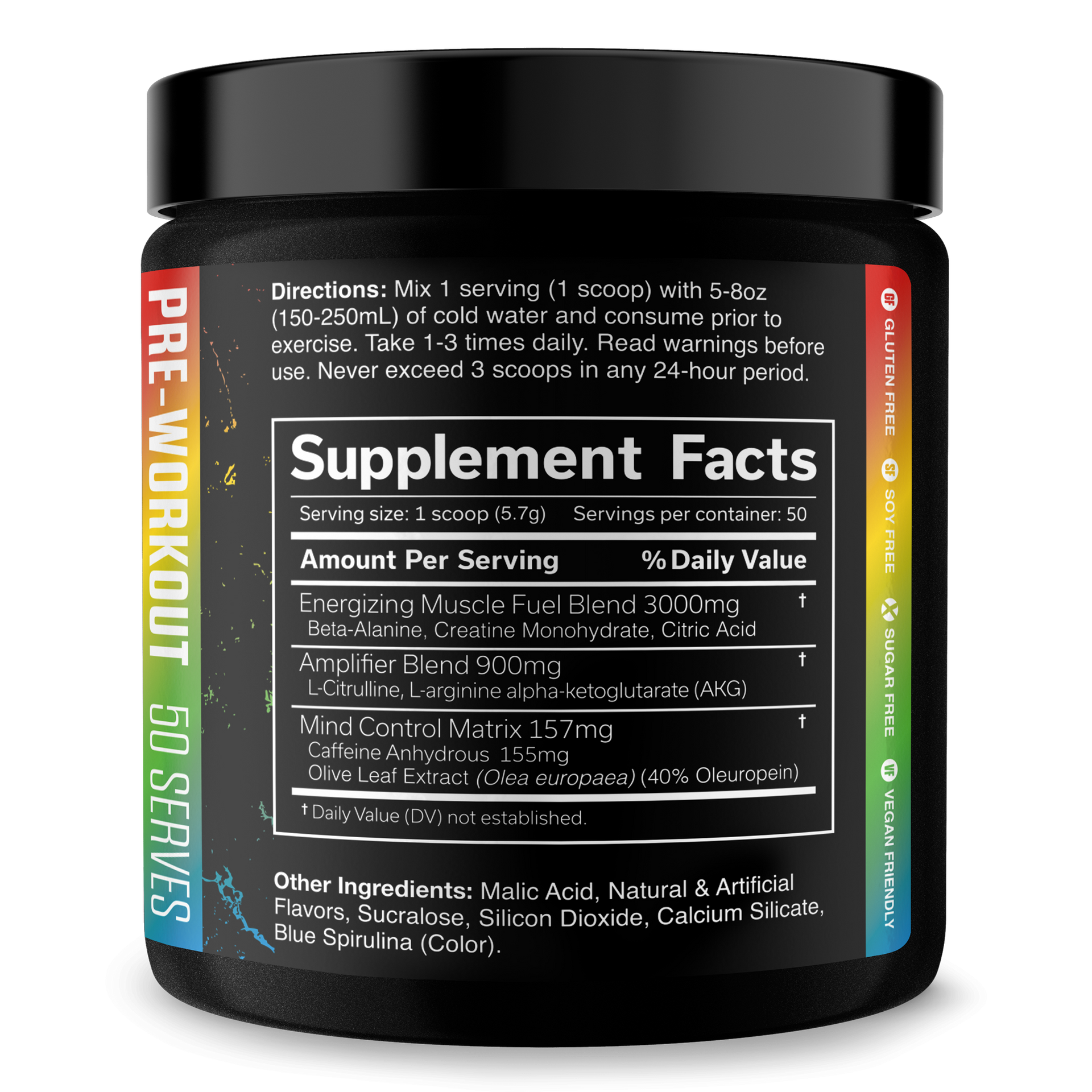 Pre Workout Energy Focus Performance Gym Supplement