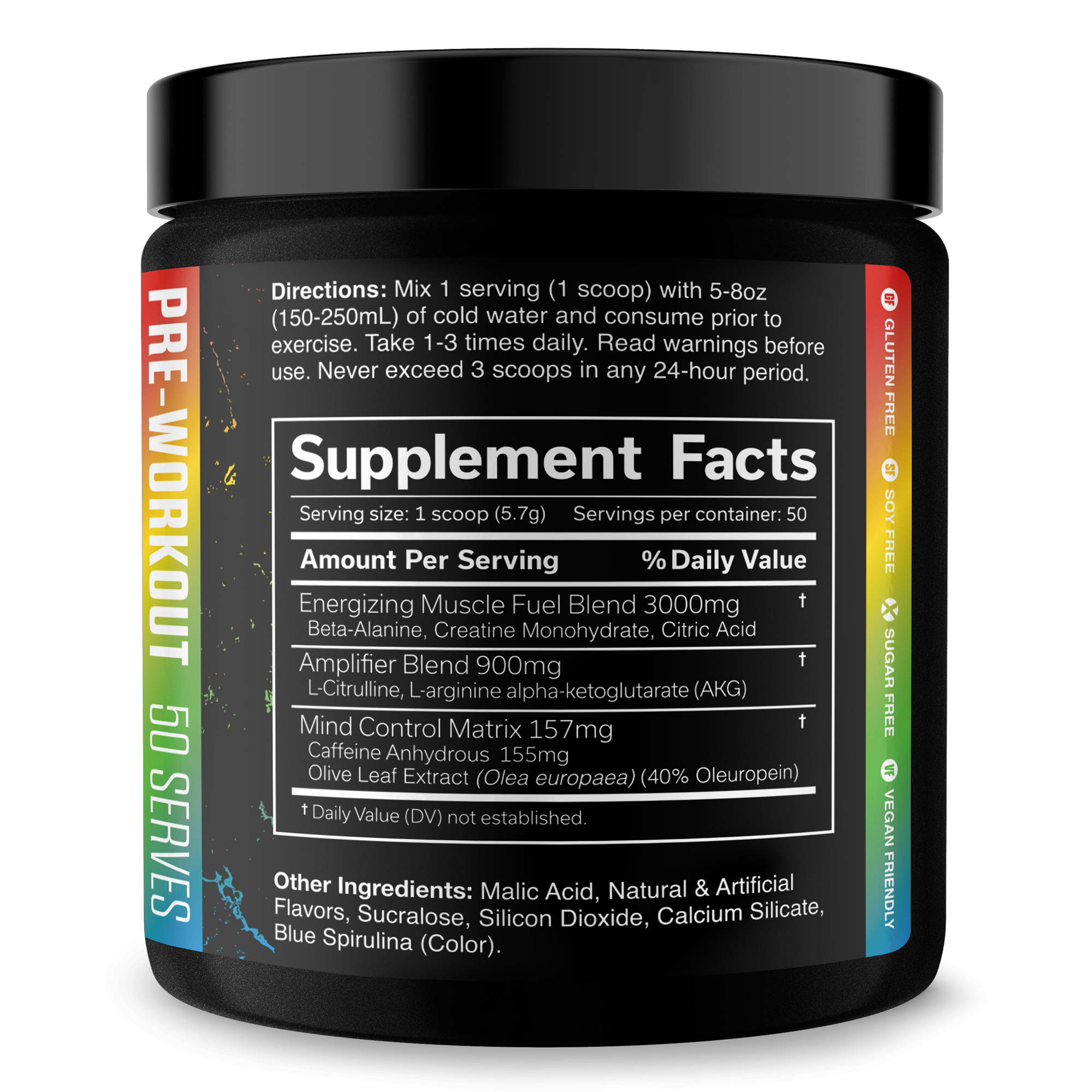Pre Workout Energy Focus Performance Gym Supplement