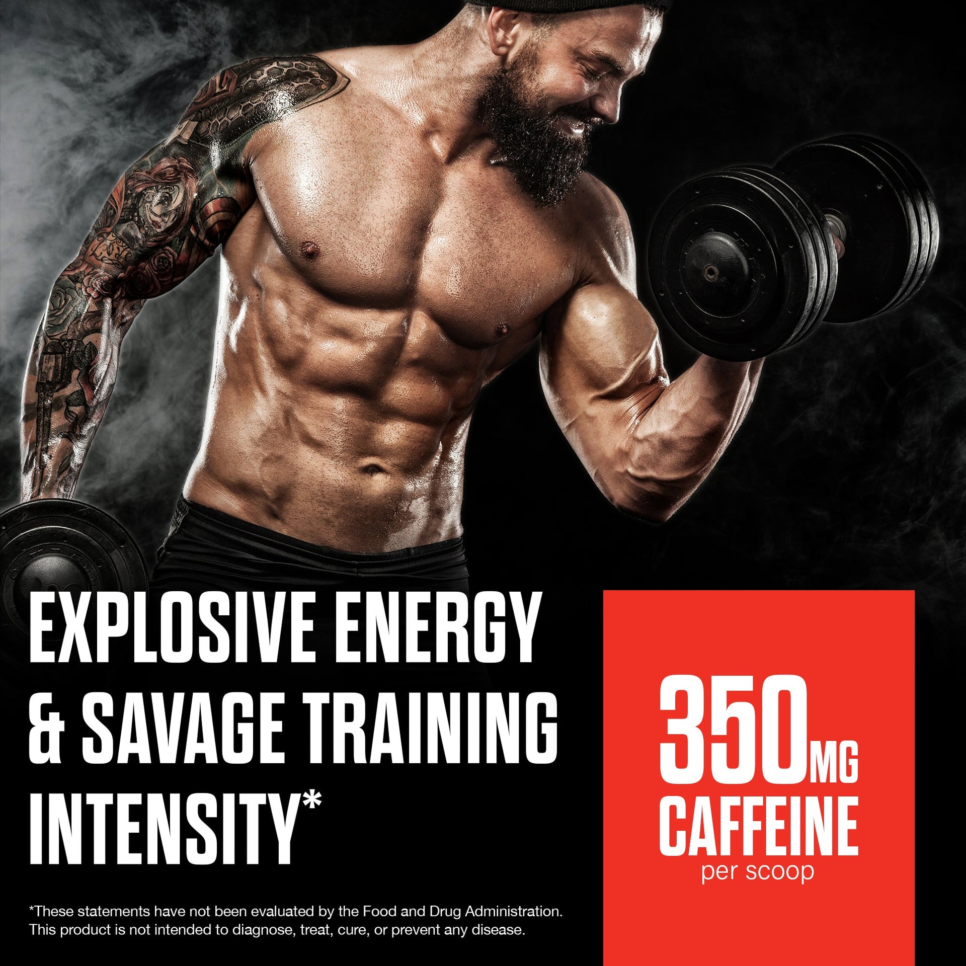 Pre Workout Energy Focus Gym Performance Supplement