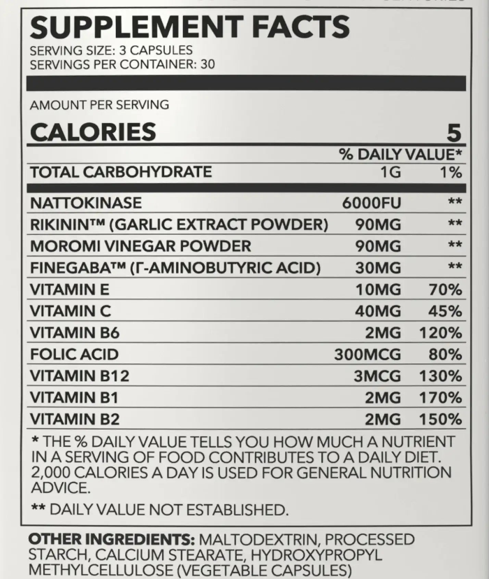 Cardiovascular Support Supplement Capsules Heart Health Blend