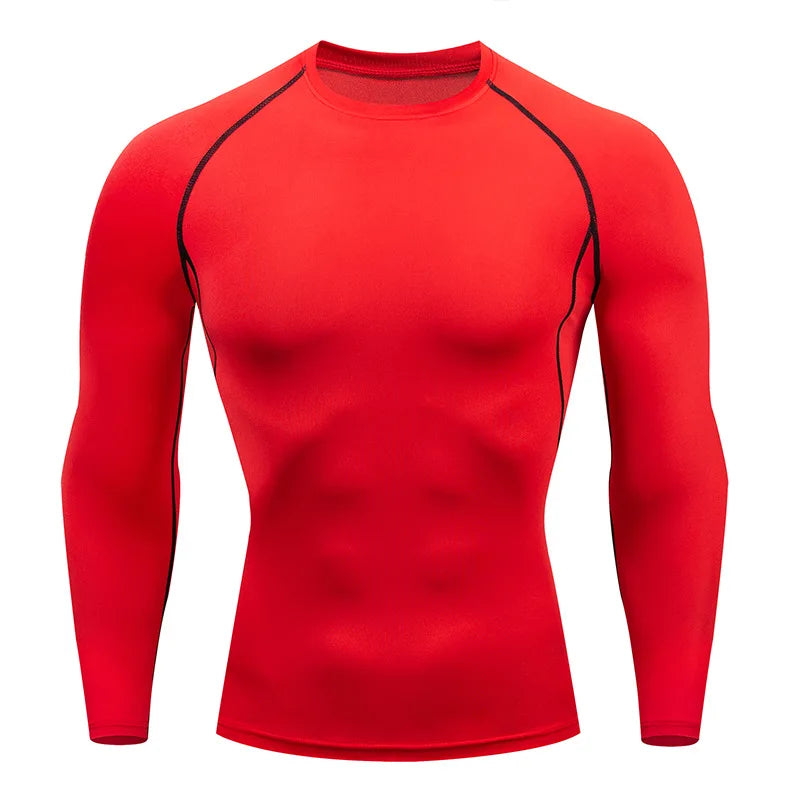 Men’s Spring Autumn Long Sleeve Fitness Training Casual Sports Tee