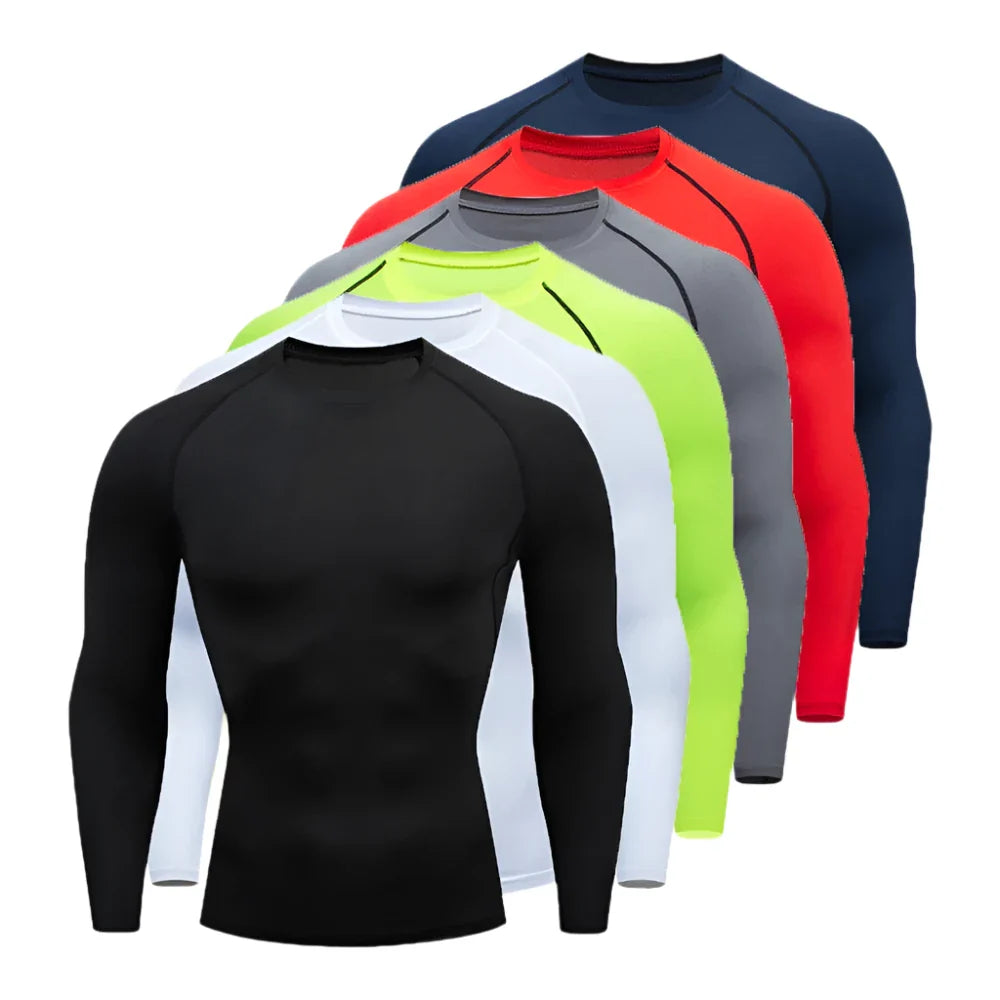 Men’s Spring Autumn Long Sleeve Fitness Training Casual Sports Tee