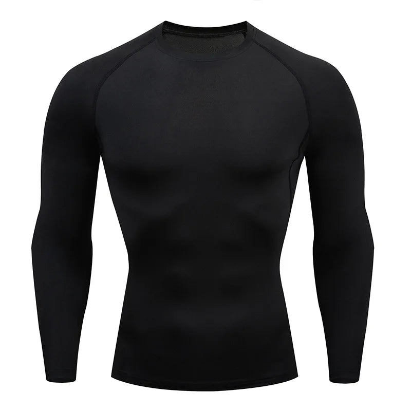 Men’s Spring Autumn Long Sleeve Fitness Training Casual Sports Tee