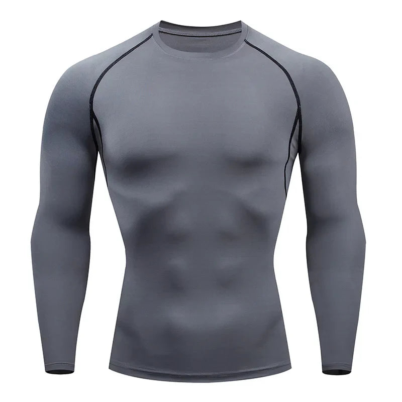 Men’s Spring Autumn Long Sleeve Fitness Training Casual Sports Tee