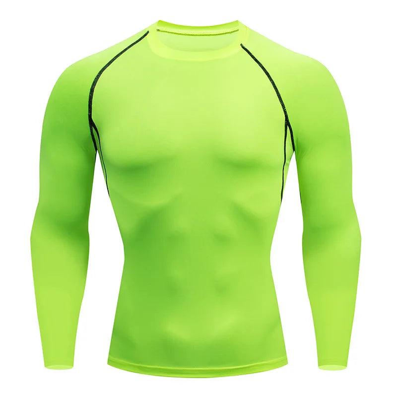 Men’s Spring Autumn Long Sleeve Fitness Training Casual Sports Tee