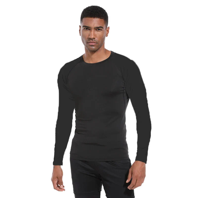 Men’s Spring Autumn Long Sleeve Fitness Training Casual Sports Tee
