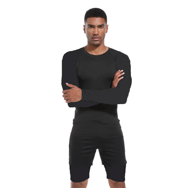 Men’s Spring Autumn Long Sleeve Fitness Training Casual Sports Tee