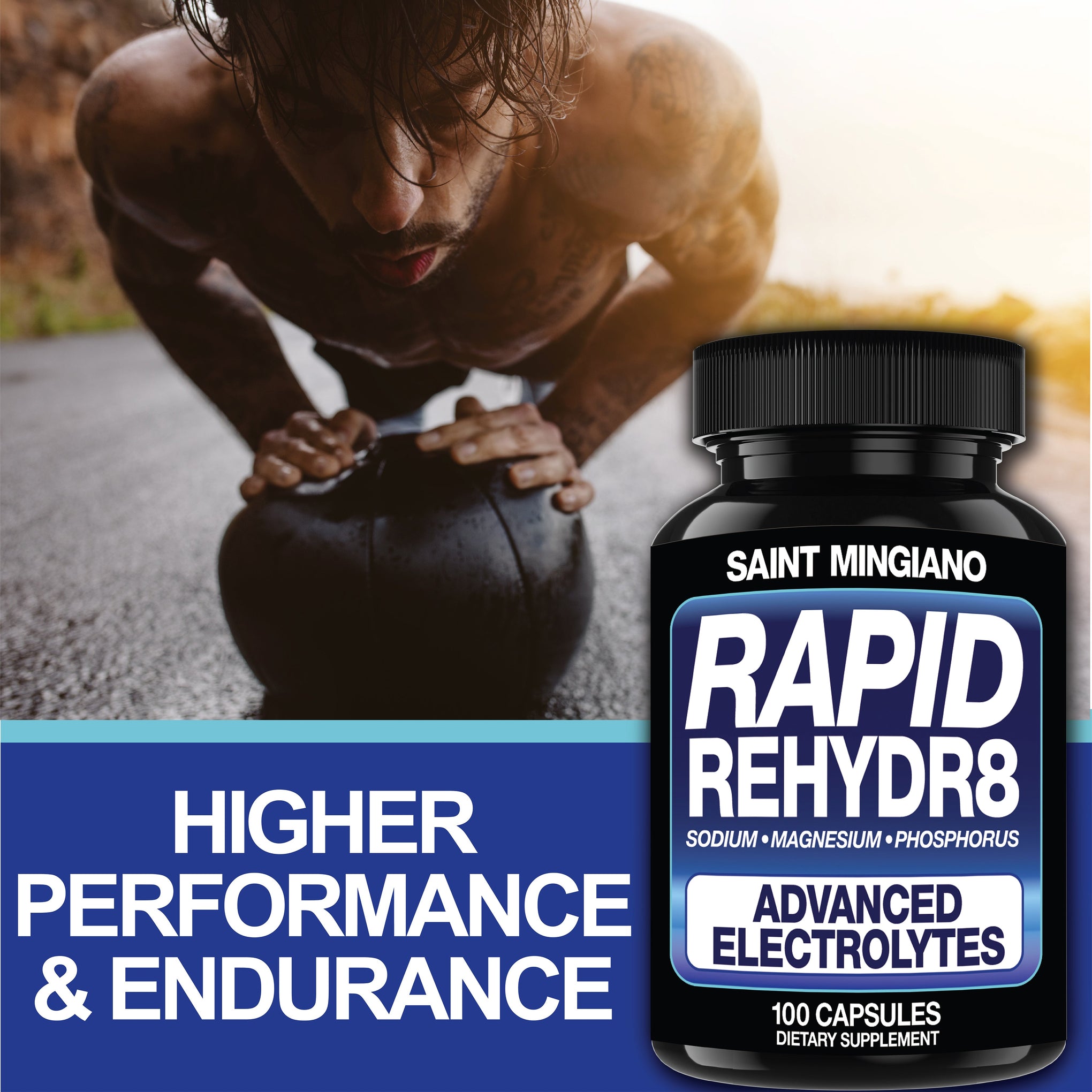 Rapid Rehydr8 Electrolyte Capsules Muscle Recovery Hydration Endurance Support