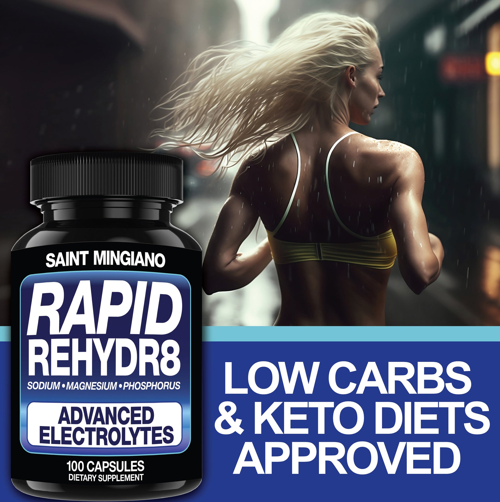 Rapid Rehydr8 Electrolyte Capsules Muscle Recovery Hydration Endurance Support