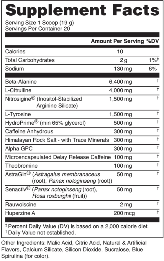 Bucked Up Mother Bucker High Stimulant Pre Workout 20 Servings